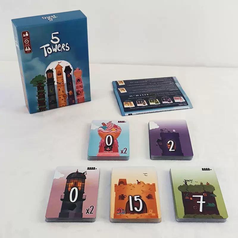 Board Game For 5 Players - 1 Set 5 Towers Board Game