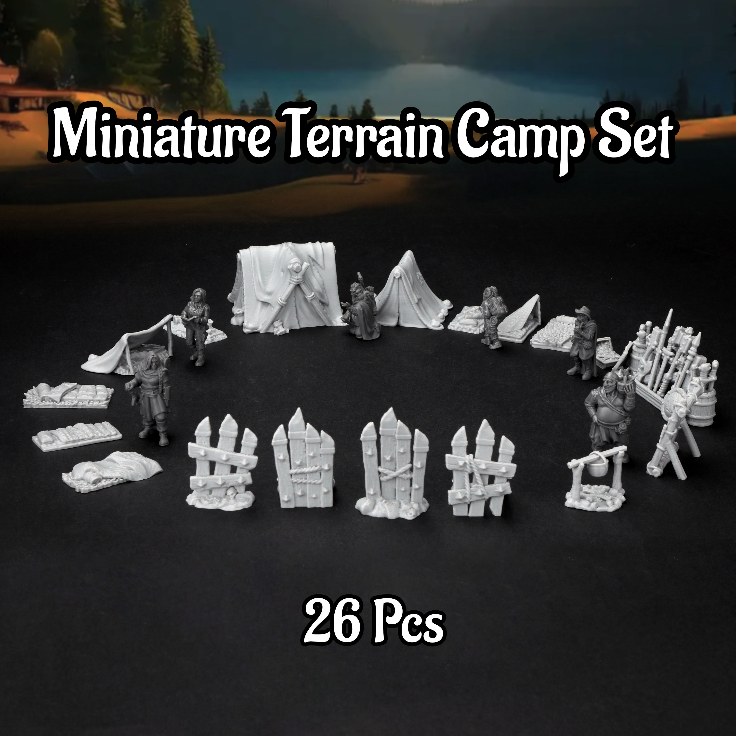 Board Game Dune - RPG Camp Terrain Set - Adventurer's