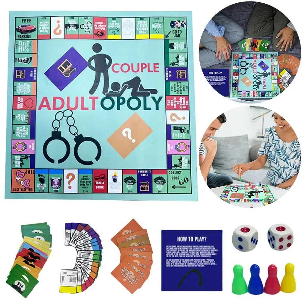 Board Game Unmatched - Adultopoly Board Game Couple Adult Opoly