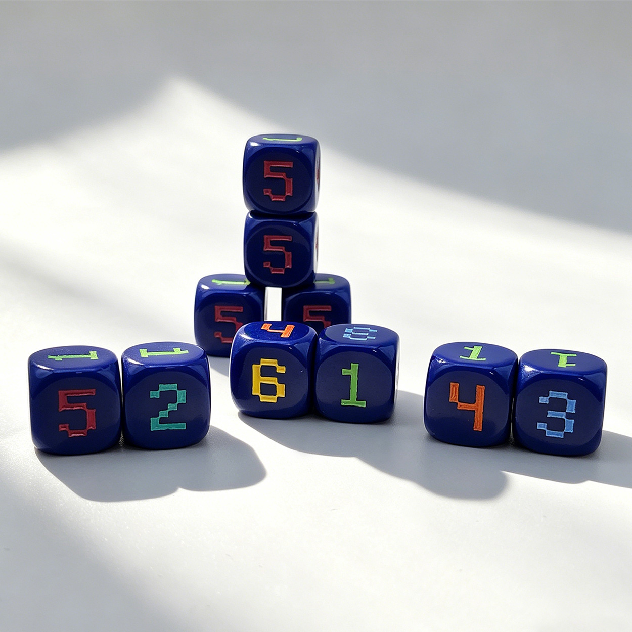 10pcs 14mm 6-Sided rounded 6-c - đánh giá và giá Board Game Solo