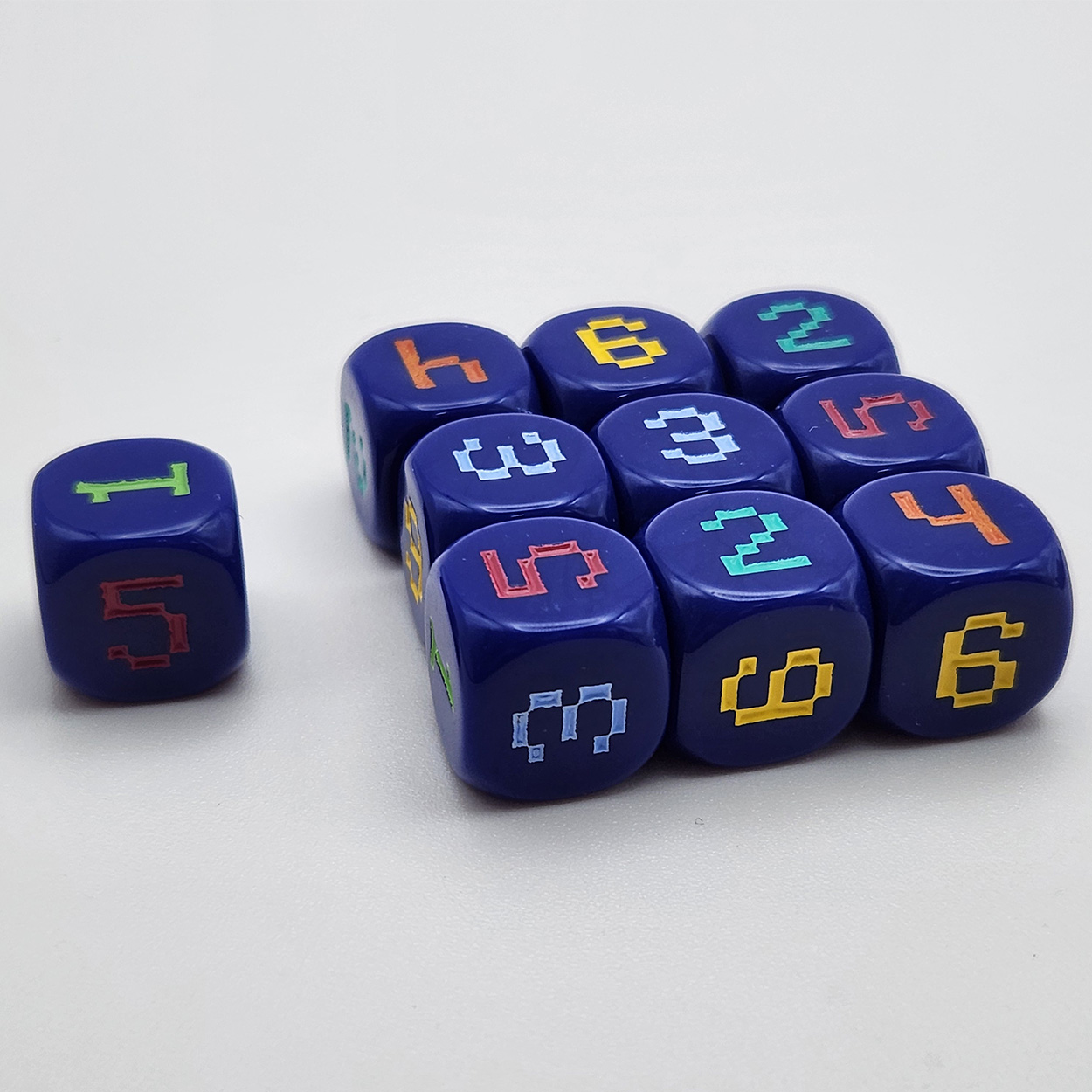 10pcs 14mm 6-Sided rounded 6-c - đánh giá và giá Board Game Solo