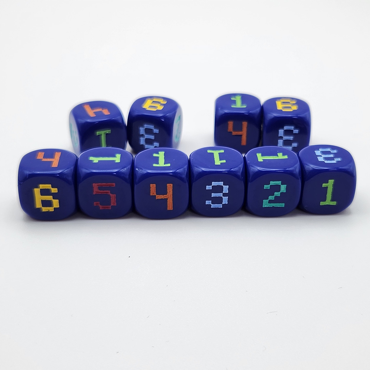 10pcs 14mm 6-Sided rounded 6-c - đánh giá và giá Board Game Solo