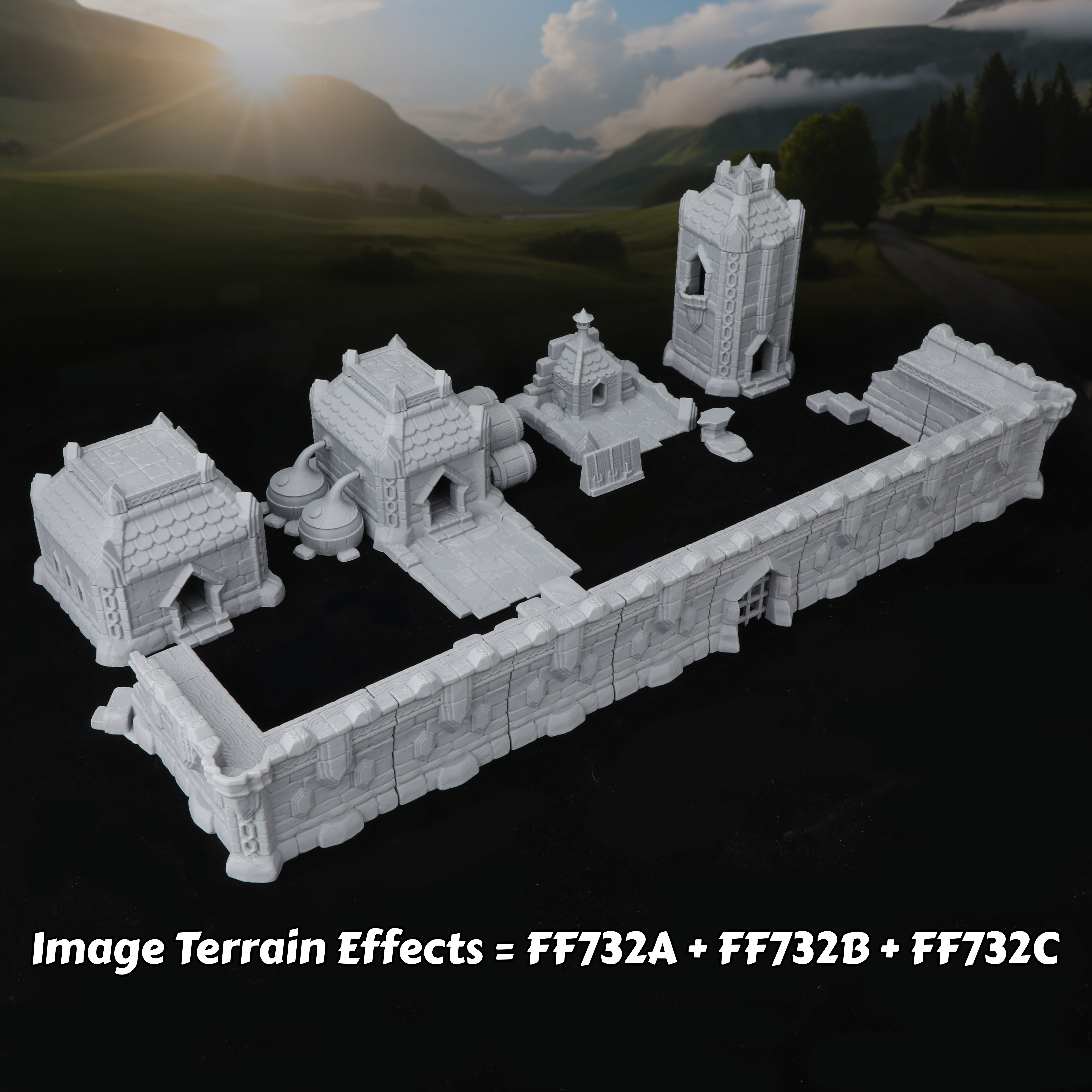 Fantasy Town Buildings Miniatu - đánh giá và giá Board Game Dune