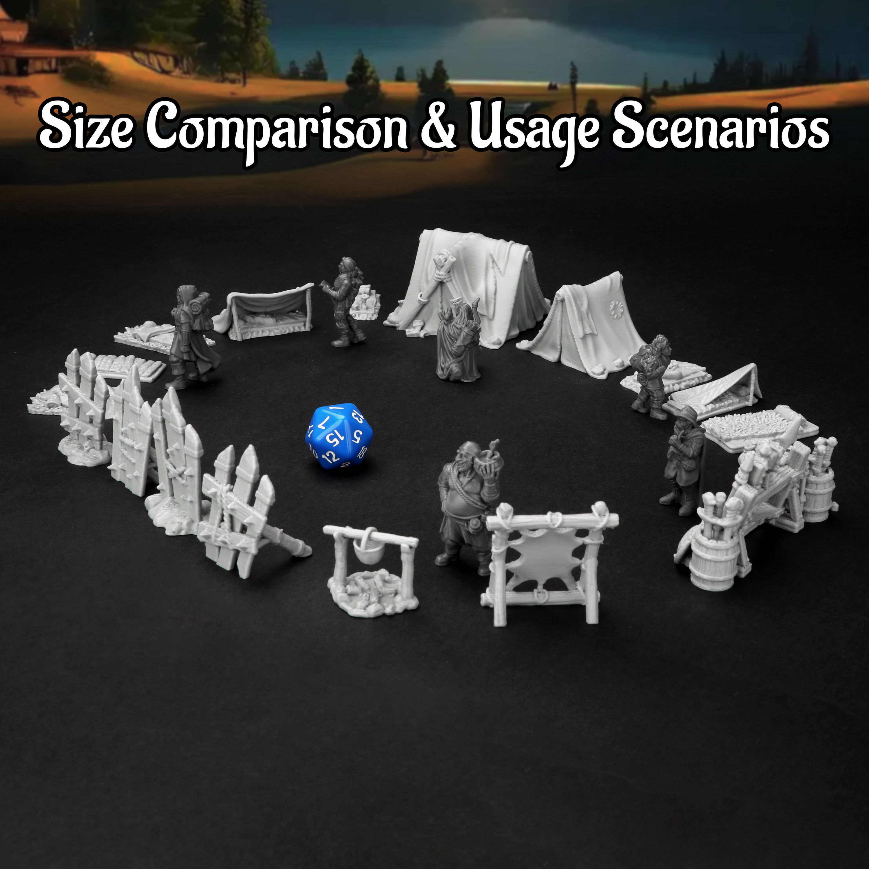 RPG Camp Terrain Set - Adventu - đánh giá và giá Board Game Dune