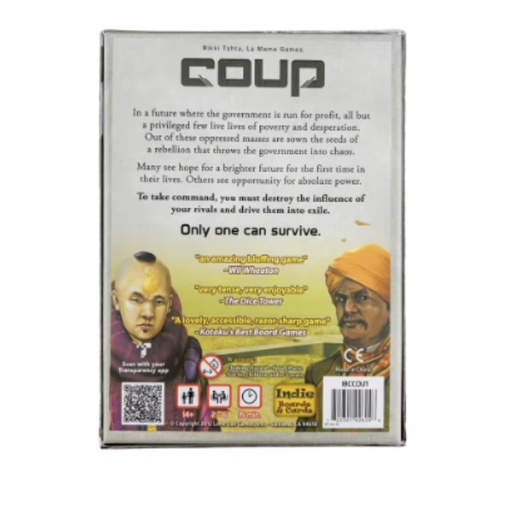 Indie Boards and Cards | Coup  - đánh giá và giá Board Game Coup