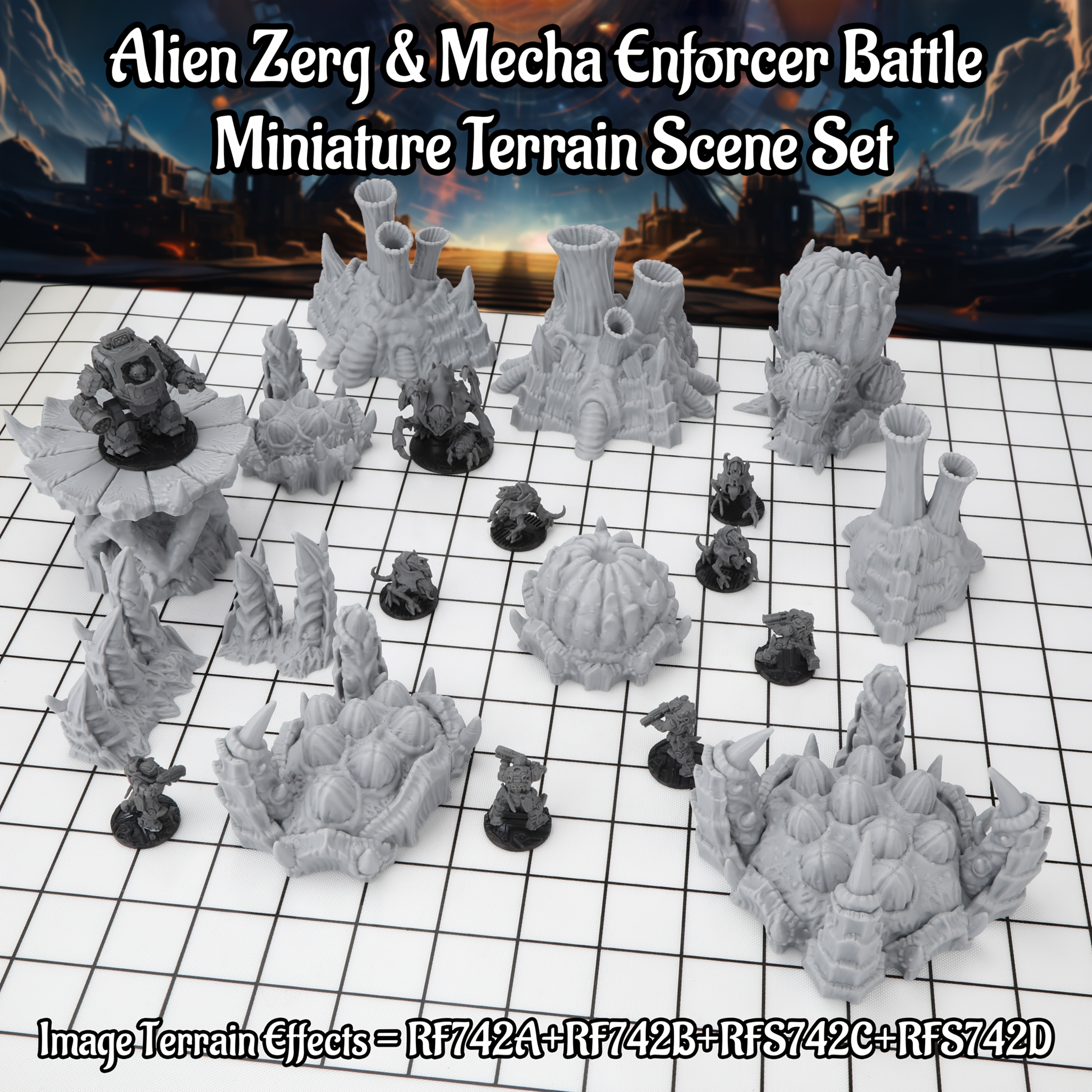 Sci-Fi Alien Miniature Terrain - đánh giá và giá Board Game Dune