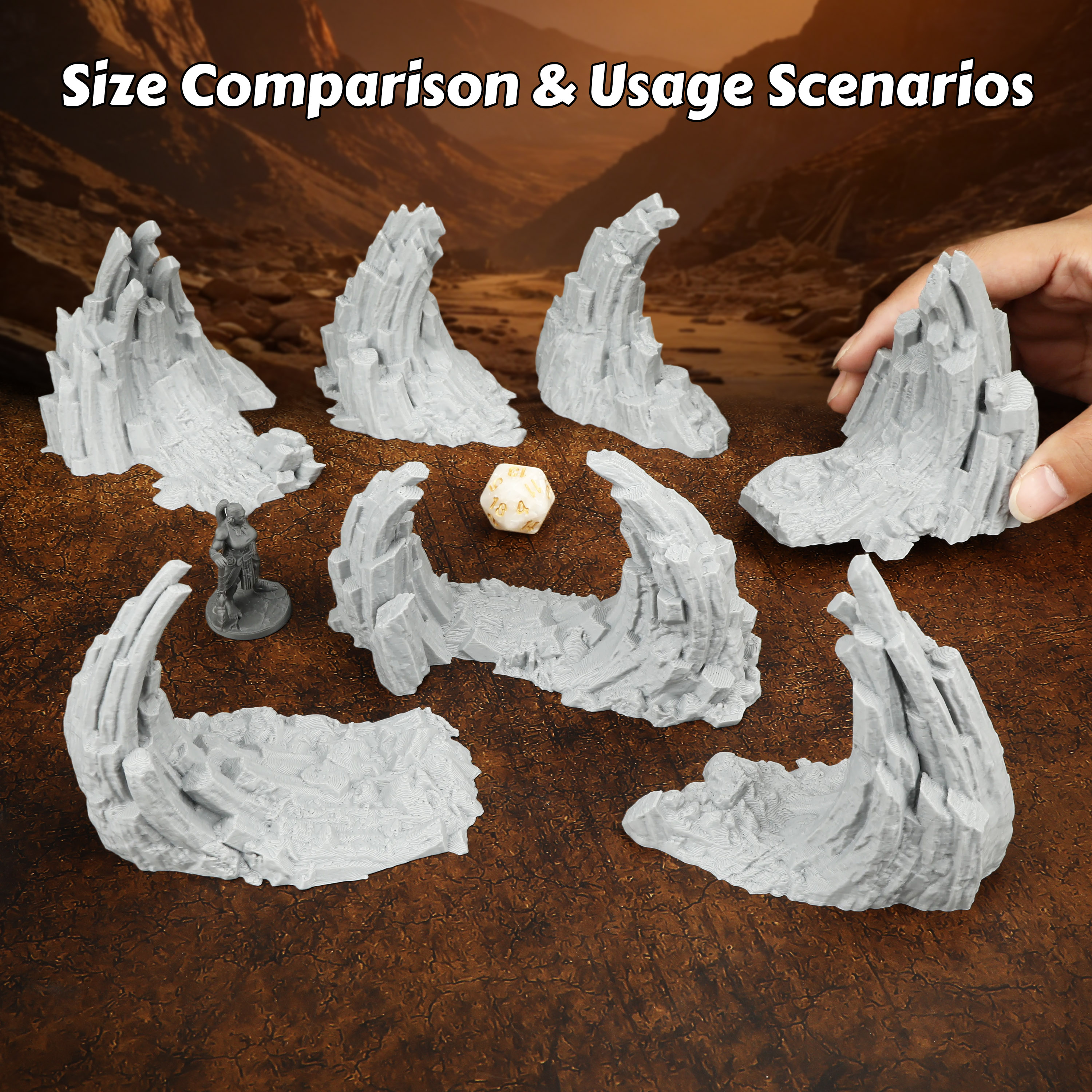 TRPG Rocky Terrain Miniature - - đánh giá và giá Board Game Dune